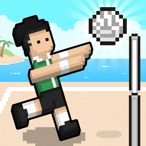 Randomized volleyball game with quirky characters.