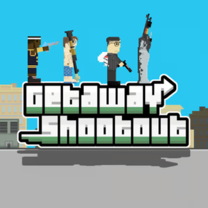 Multiplayer shooting and racing game, reach the getaway point first.